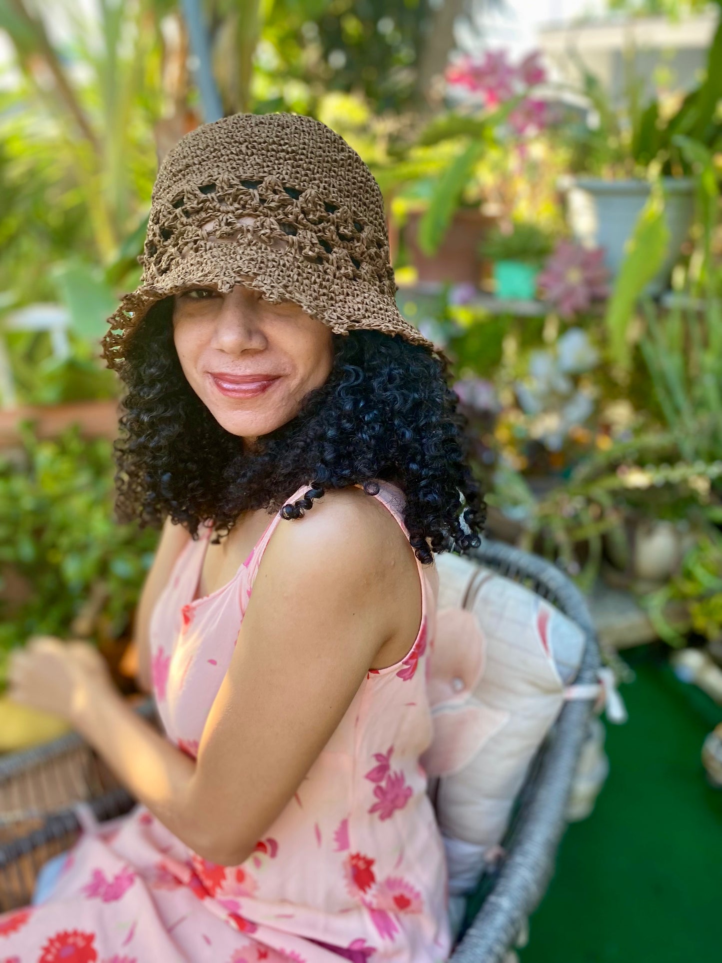 Crochet Sun Hat | Brown