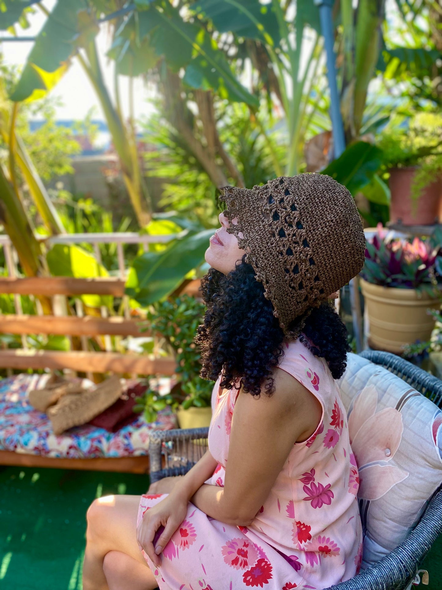 Crochet Sun Hat | Brown