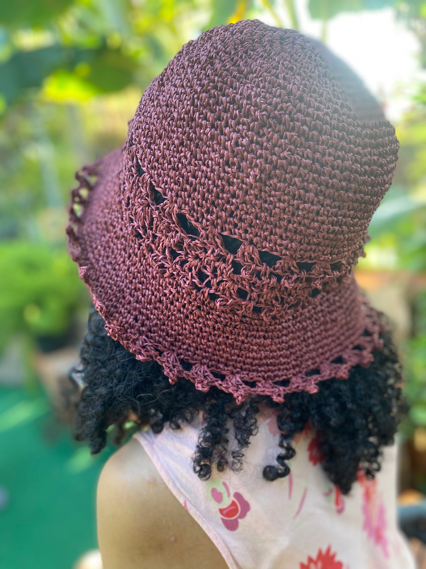 Crochet Sun Hat | Red Wine