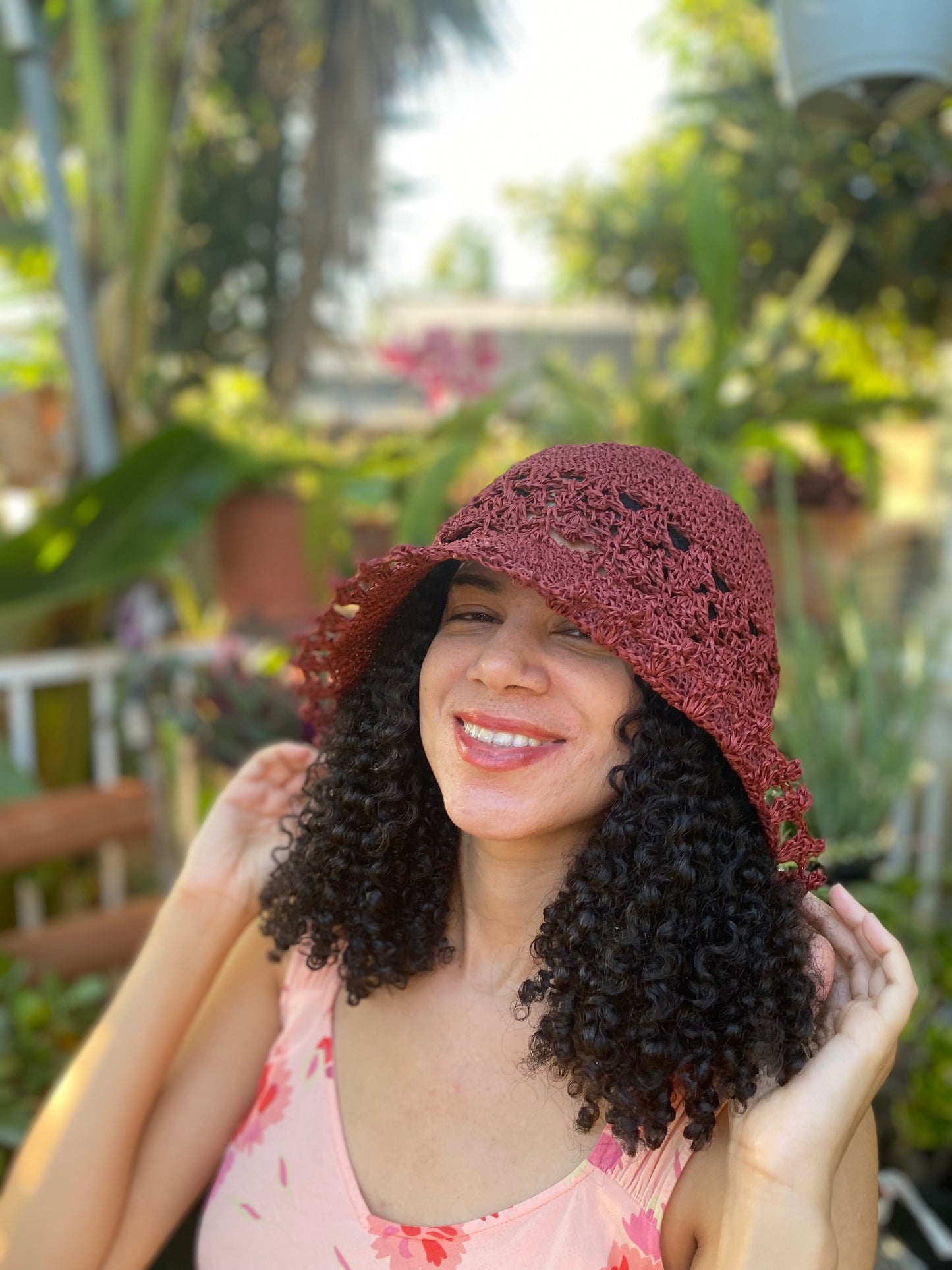 Crochet Sun Hat | Red Wine