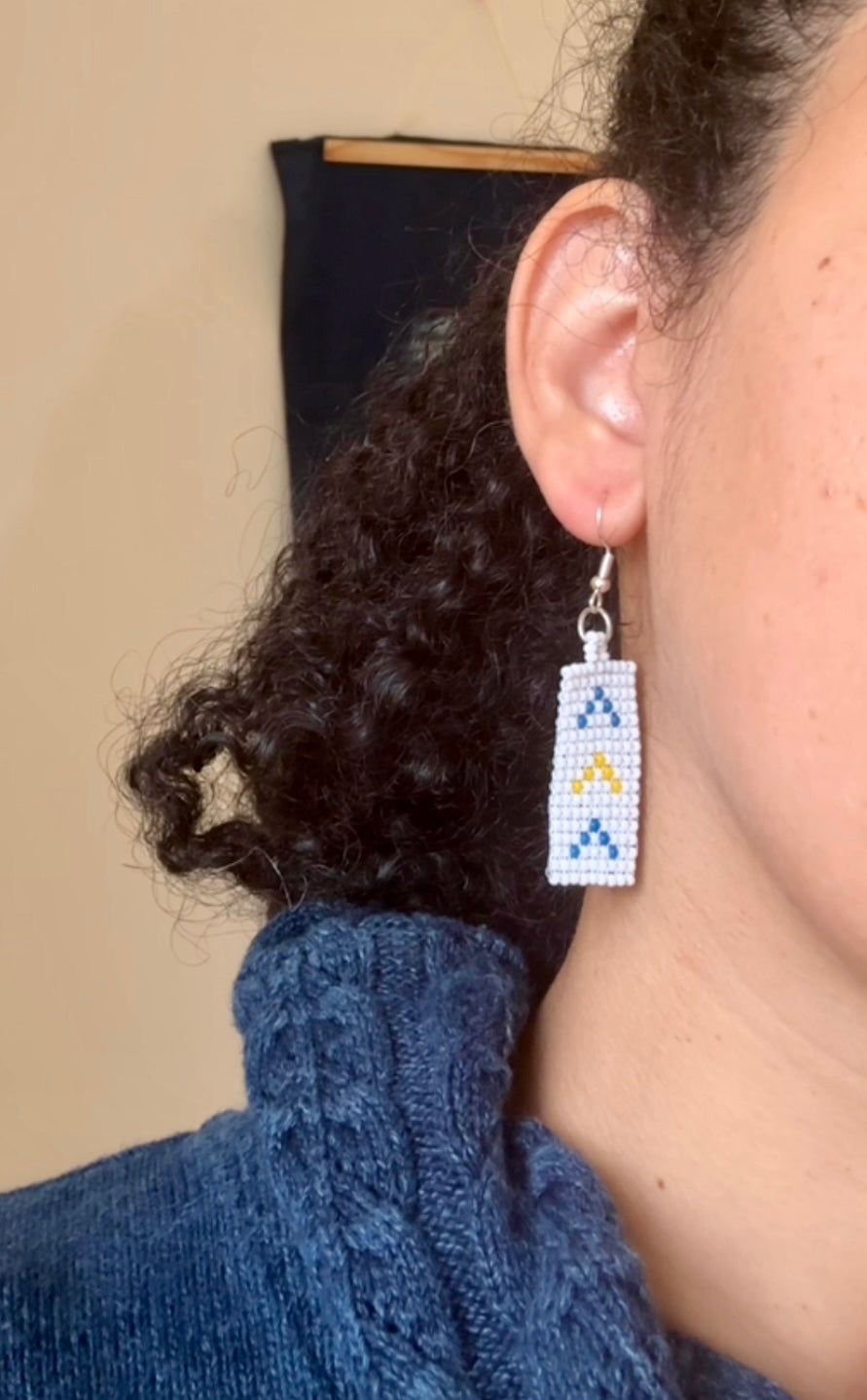 Serena Earrings Beaded Earrings- Down Syndrome Awareness Design