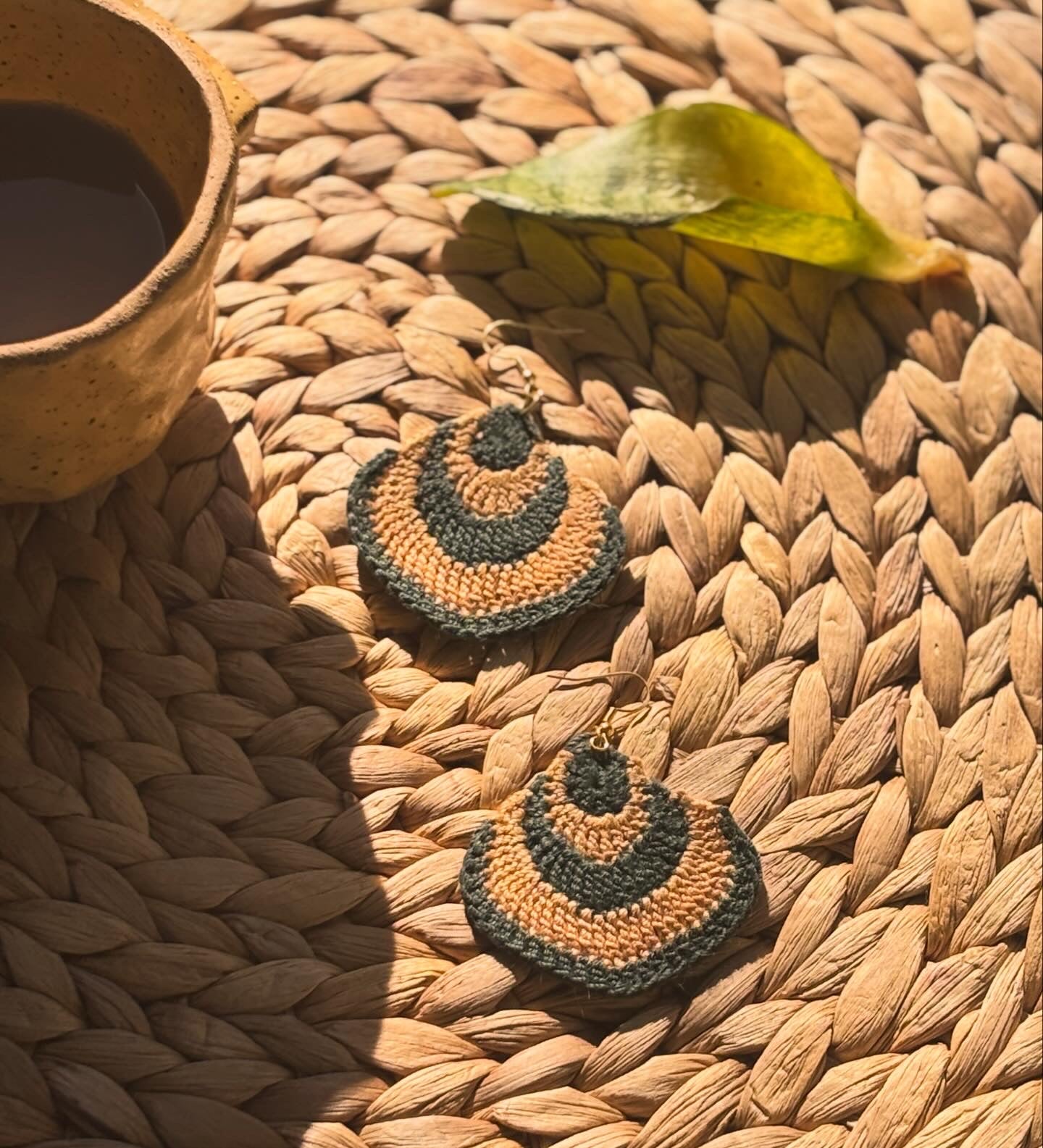 The Gilded Moss Drops Crochet Earrings