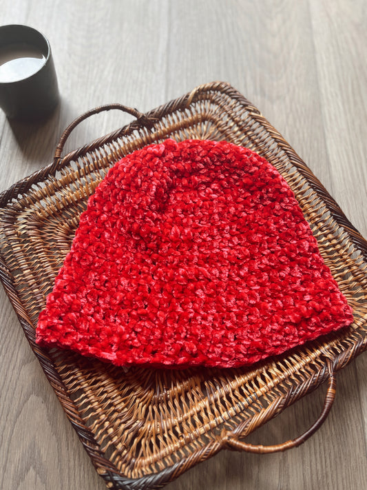 Velvet Equinox Crochet Hat (Blush)