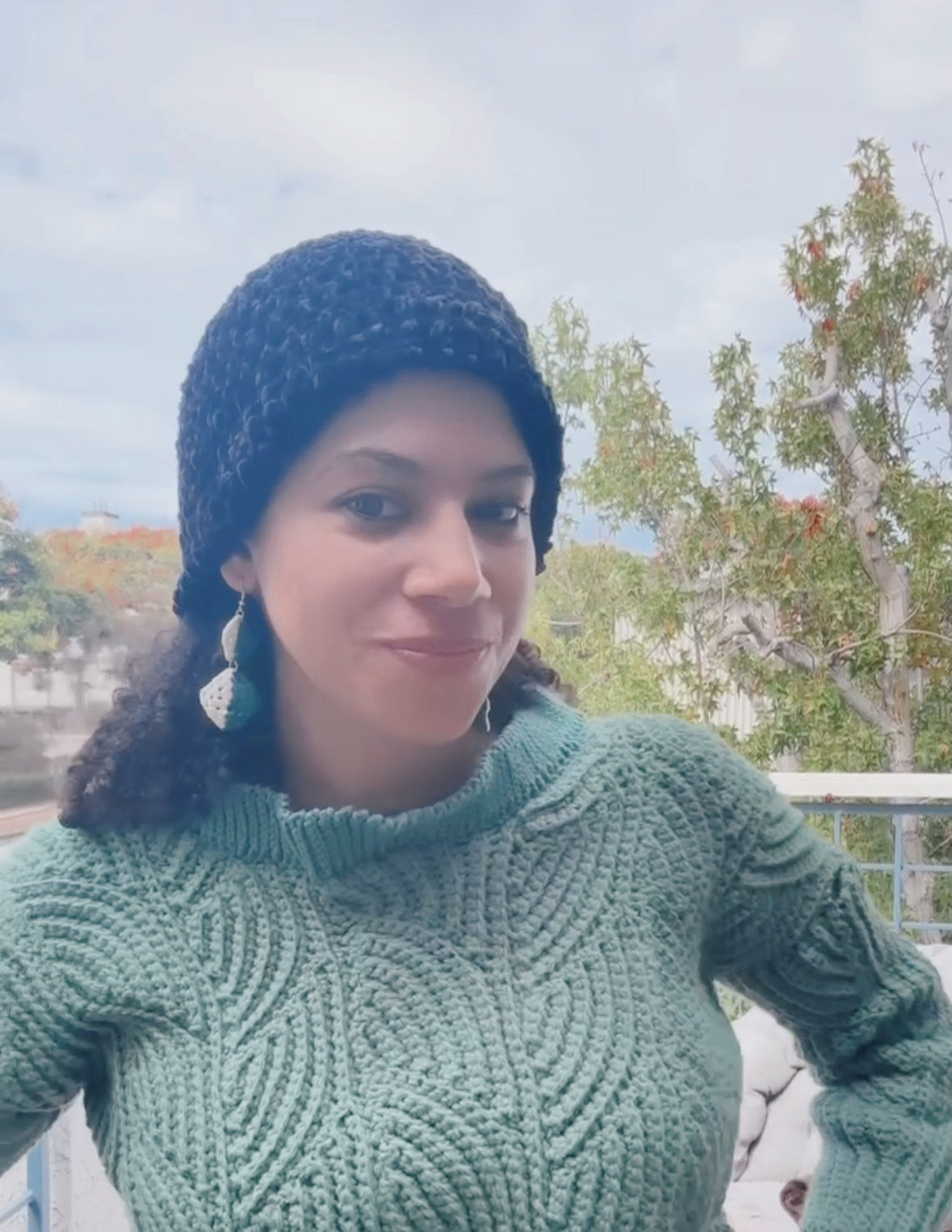 Velvet Equinox Crochet Hat (Midnight)