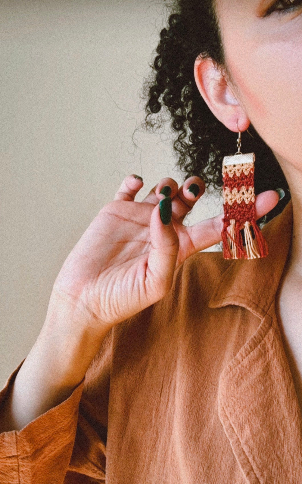 Zig Zag Drop (Sedona)  Crochet Earrings