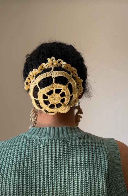 Crochet Lace Bun Cover