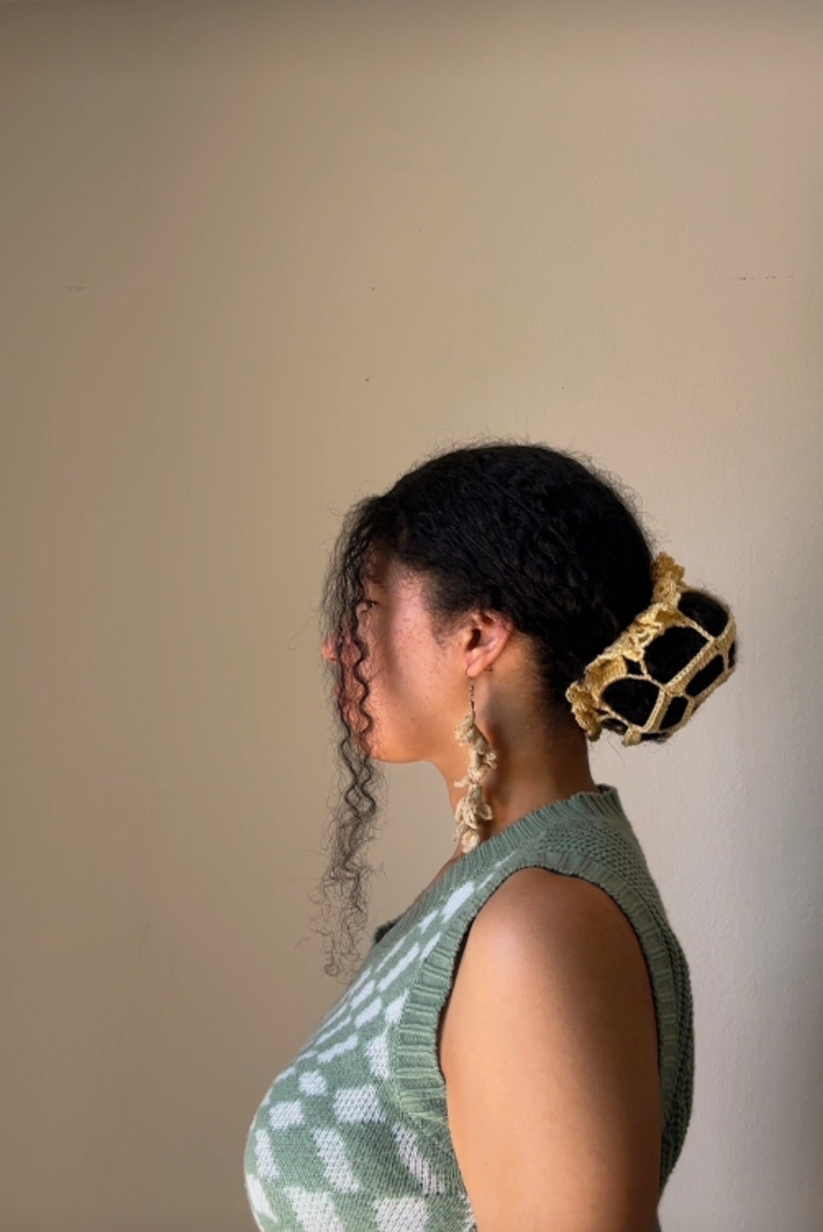 Crochet Lace Bun Cover